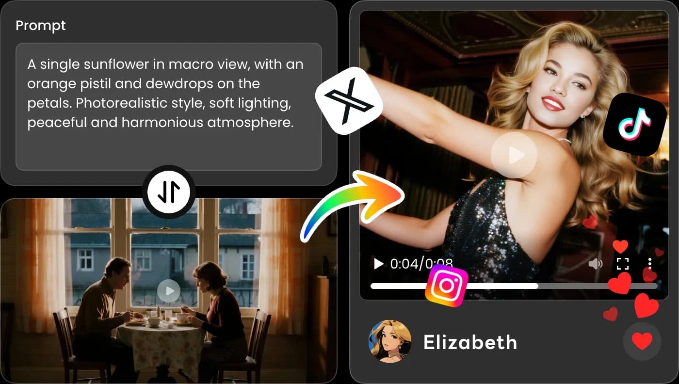 AI-created social media video optimized for TikTok, Instagram Reels, and YouTube Shorts