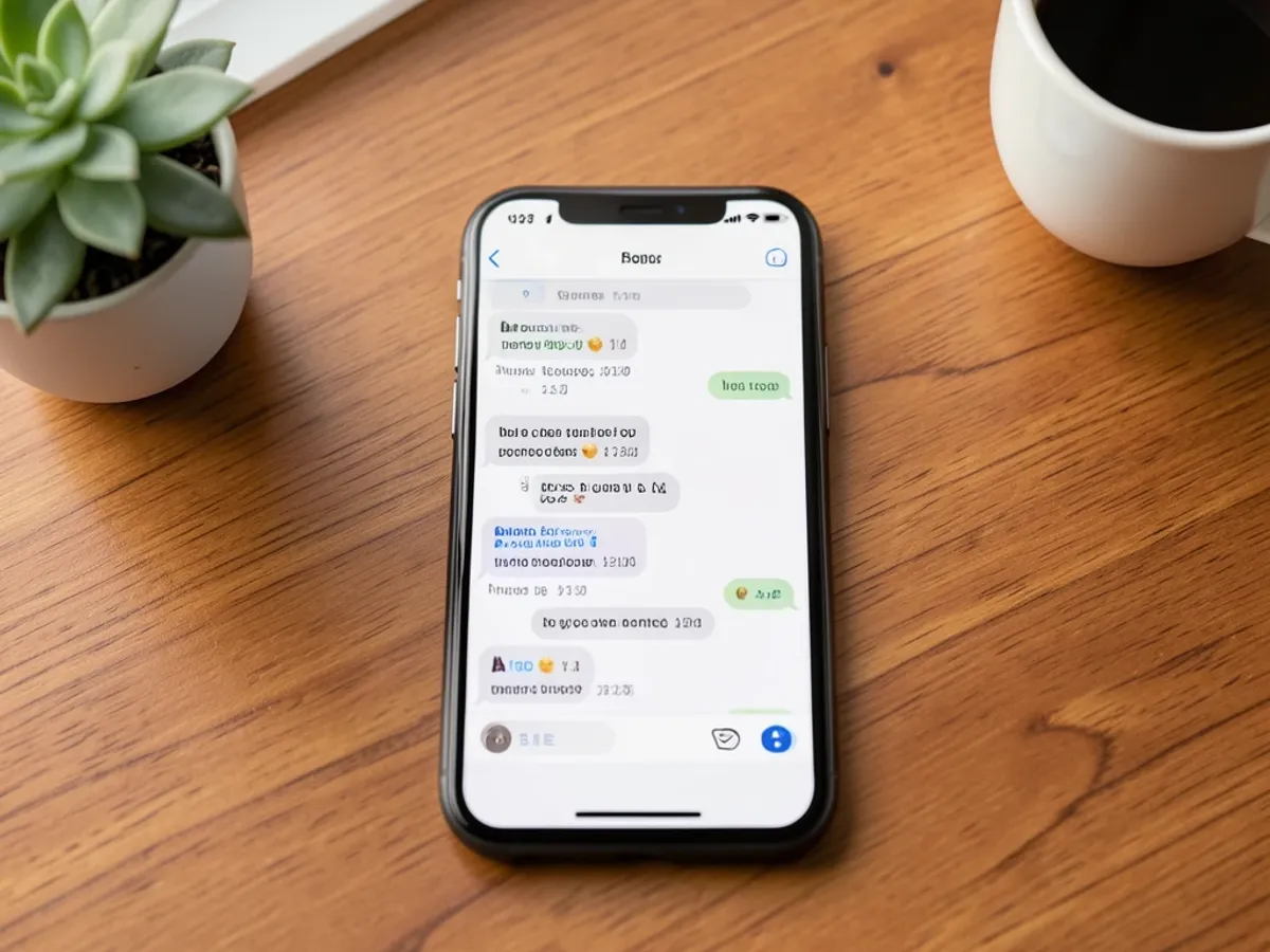 AI-tekstbeskedgenerator interface med et prompt-inputfelt og en genereret naturligt lydende SMS-forhåndsvisning ved siden af toneforudindstillingsknapper til afslappet, professionel og venlig stil