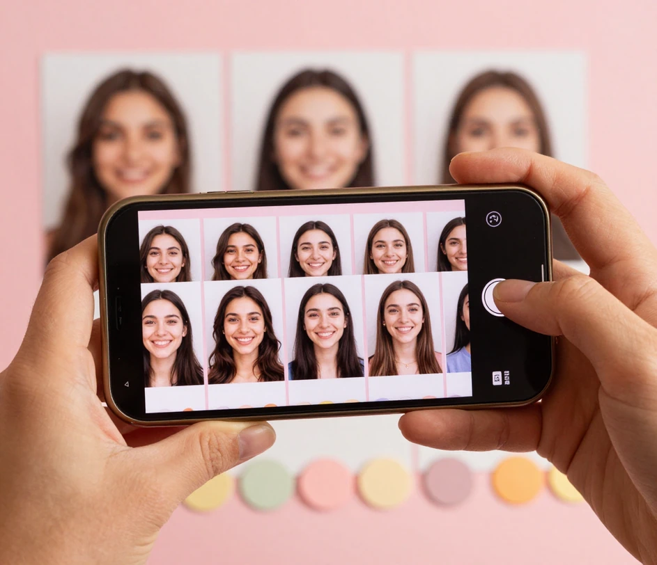 Preview ta' ġeneratur ta' selfies AI juri telefon b'selfie sħan imtejjeb u ringiela ta' chips ta' stilel kaswali