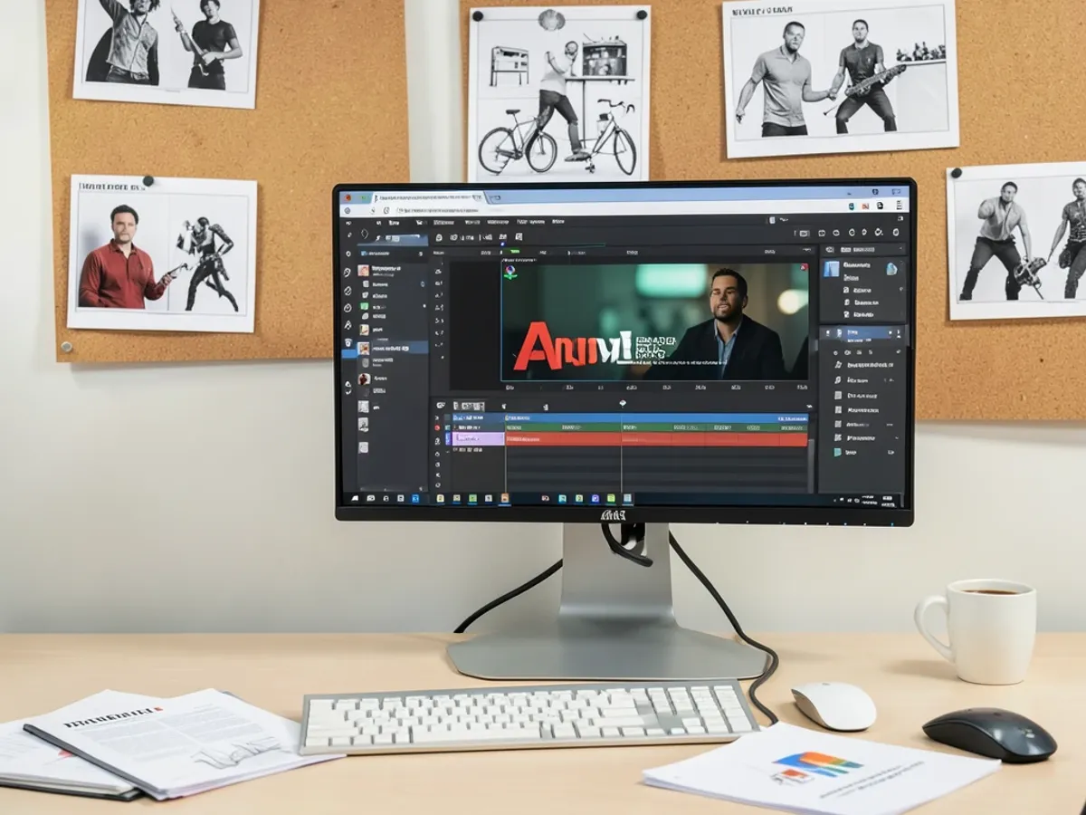 Advertising production timeline showing a rap-style commercial jingle being generated and reviewed for a thirty-second spot