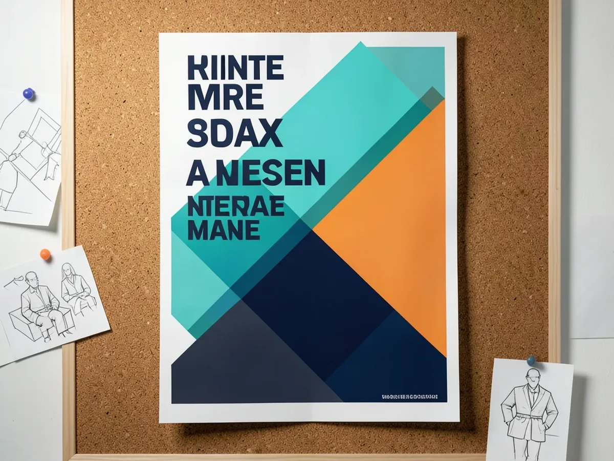 AI poster generator showing a promotional event poster with bold typography, layered graphics, and a balanced color scheme created from a text prompt