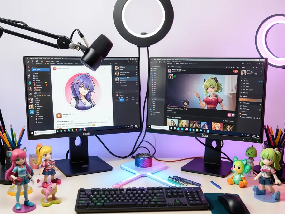 Avatar anime użat għal thumbnails ta' YouTube u branding tal-kanal tal-streaming