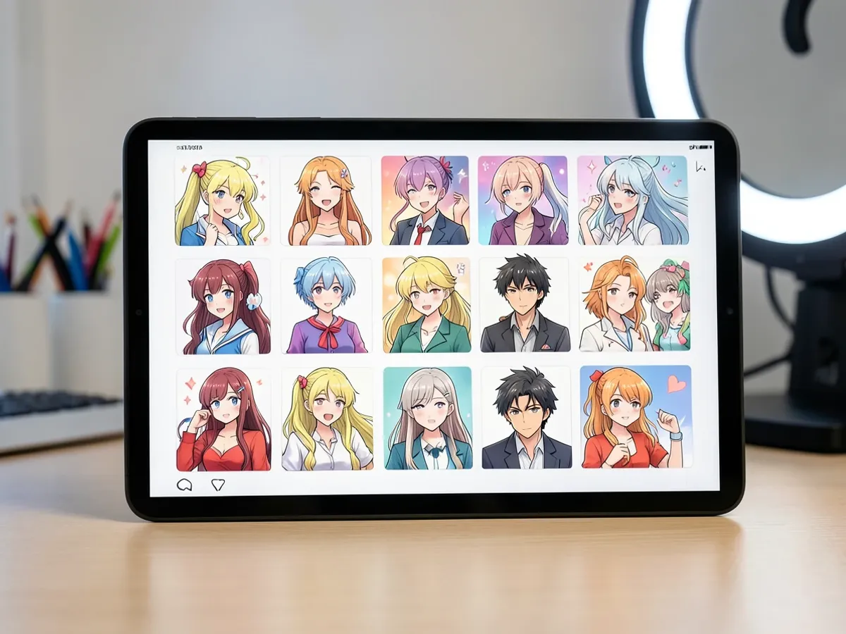 Συλλογή avatars χαρακτήρων anime και εικόνων προφίλ σε ποικίλα στυλ τέχνης που δείχνουν καθαρό lineart, ζωηρό cel-shaded χρωματισμό και εκφραστικές πόζες κατάλληλες για χρήση σε κοινωνικά μέσα