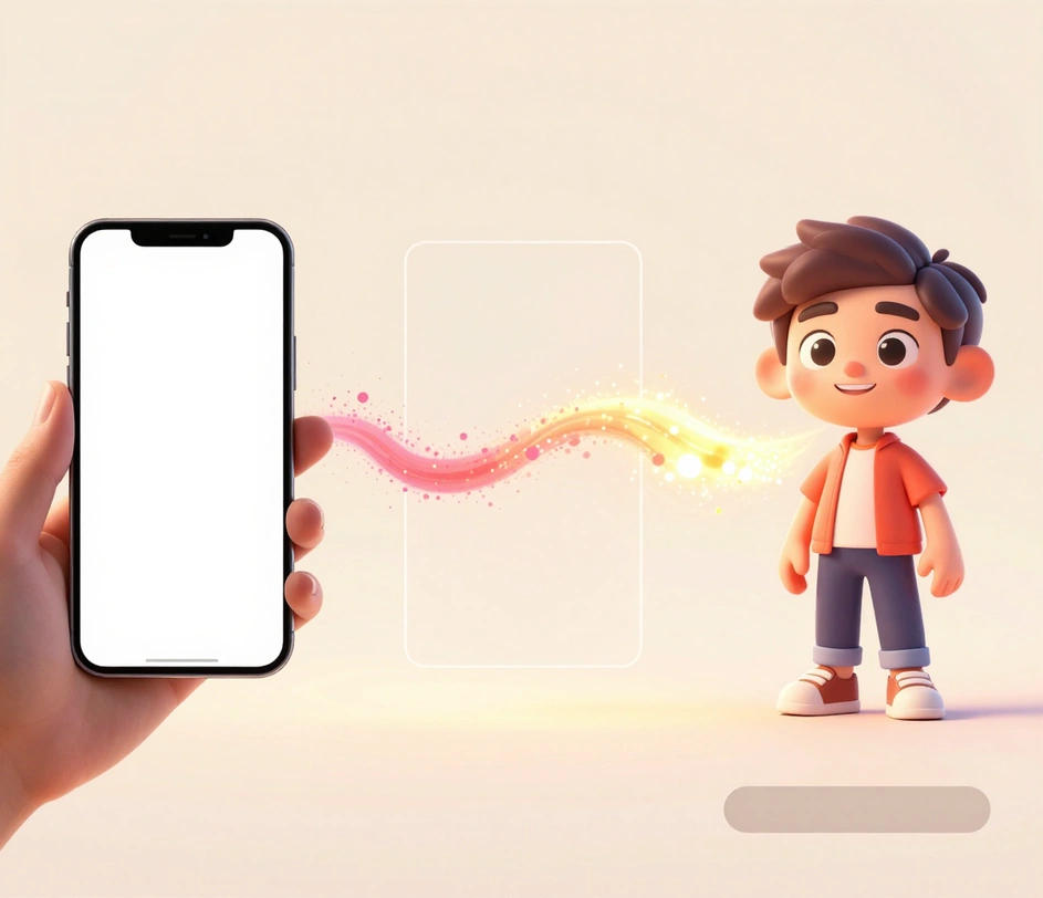 Vizuální průvodce třemi kroky: nahrajte portrét, popište cartoon styl a stáhněte hotový cartoon avatar