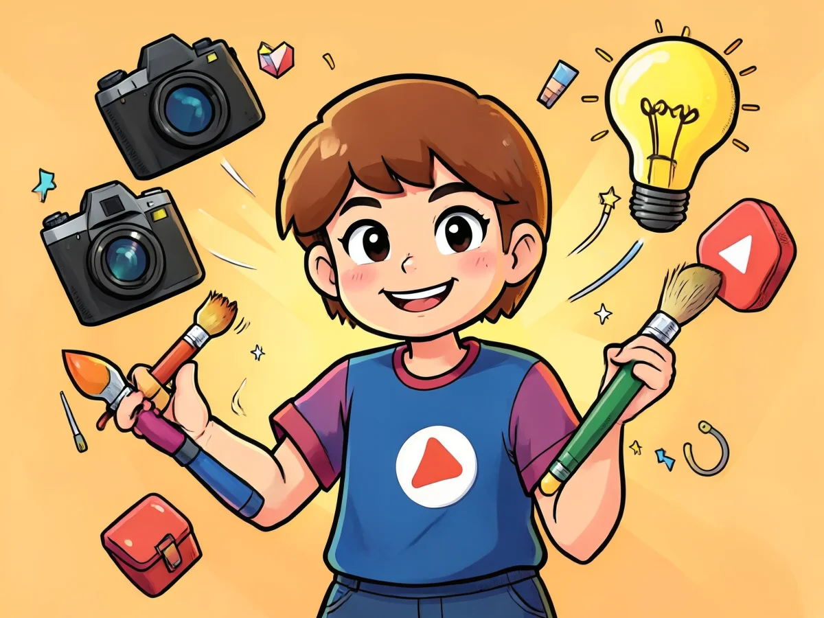 Cartoon avatar for content creators and bloggers