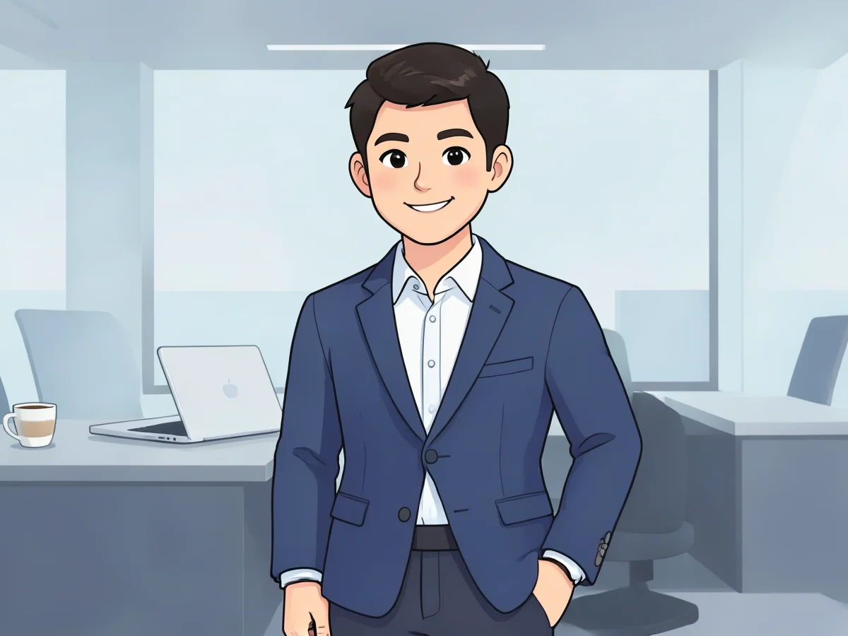 Cartoon avatar for professional workplace profiles