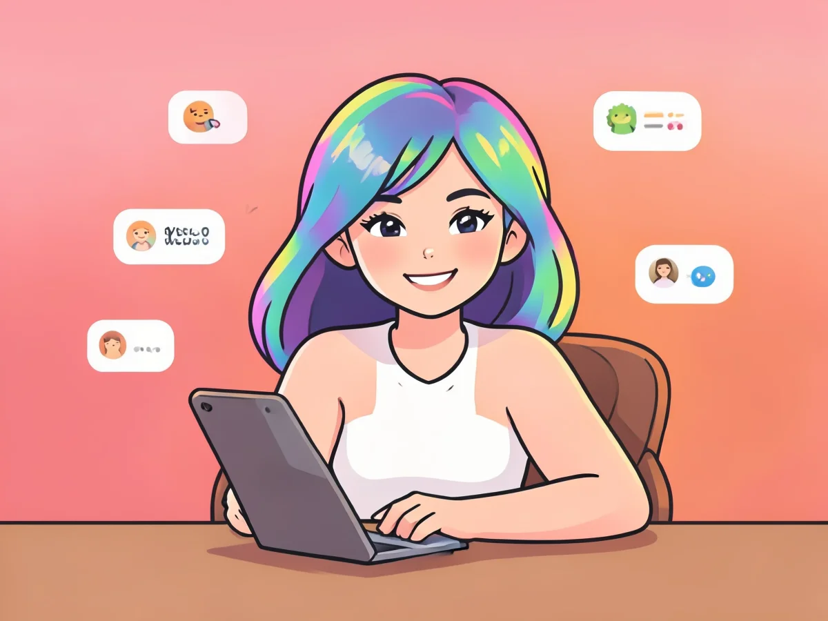 Cartoon avatar for social media profile