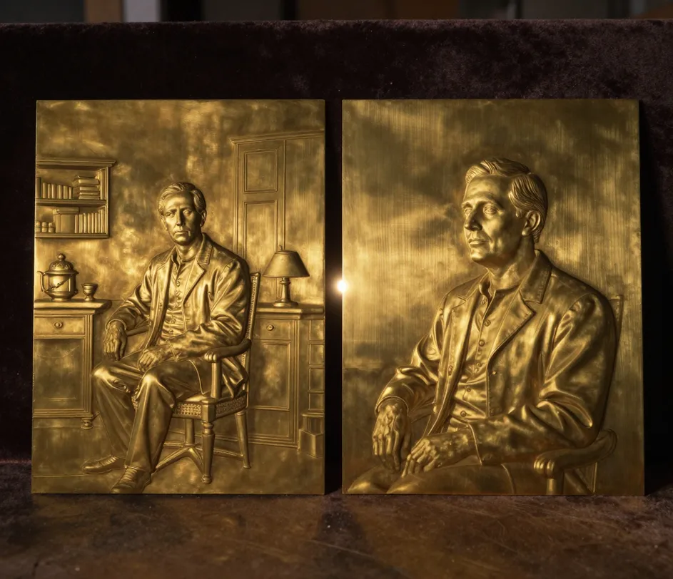 A depth map with the background removed, isolating a single subject for subject-only laser relief engraving