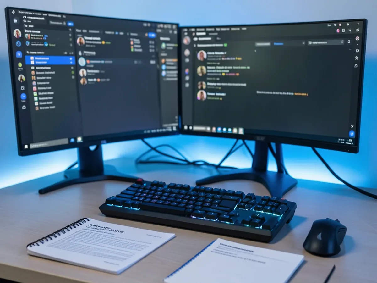 Discord-moderationsgrænseflade, der viser en regelbrudsvælger med tre genererede beskedmuligheder, der spænder fra venlig påmindelse til formel advarsel med passende formatering og toneindikatorer