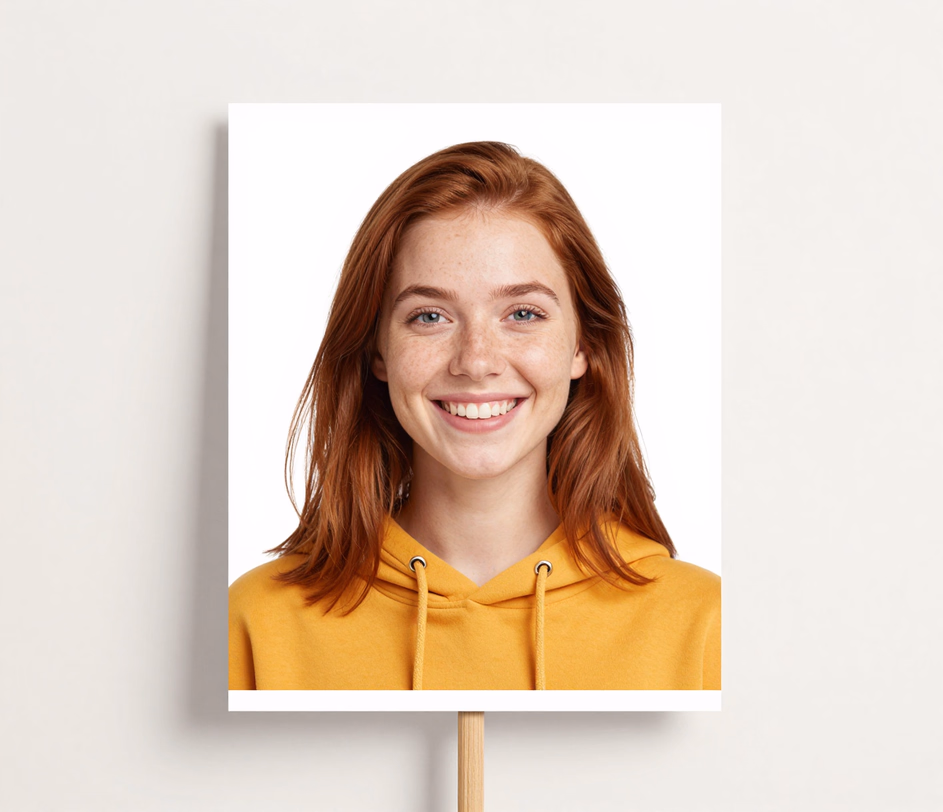 A clean basic big head cutout of a smiling young man on a plain white background with simple crisp edges at 2048 px