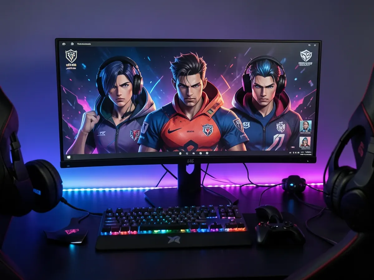 Matching esports team avatars generated in a unified art style