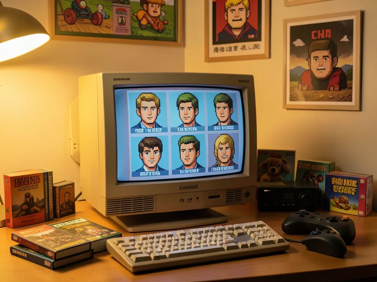 A pixel art gaming avatar for retro gaming community profiles