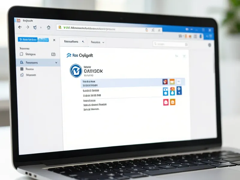 E-mailový podpis kompatibilní s Outlookem zobrazující správně vykreslené rozvržení HTML tabulky s logem společnosti a kontaktními údaji v okně pro psaní Microsoft Outlooku bez renderovacích artefaktů