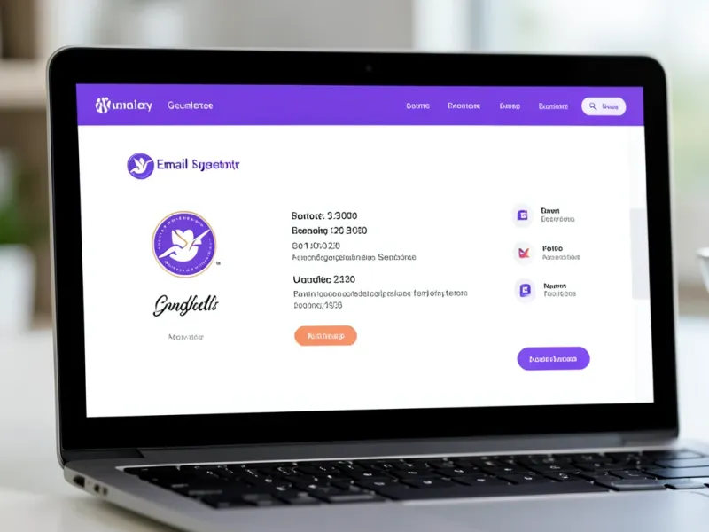 Generátor profesionálních e-mailových podpisů zobrazující elegantní firemní podpis s firemními barvami, logem společnosti a strukturovanými kontaktními informacemi ve formálním rozvržení