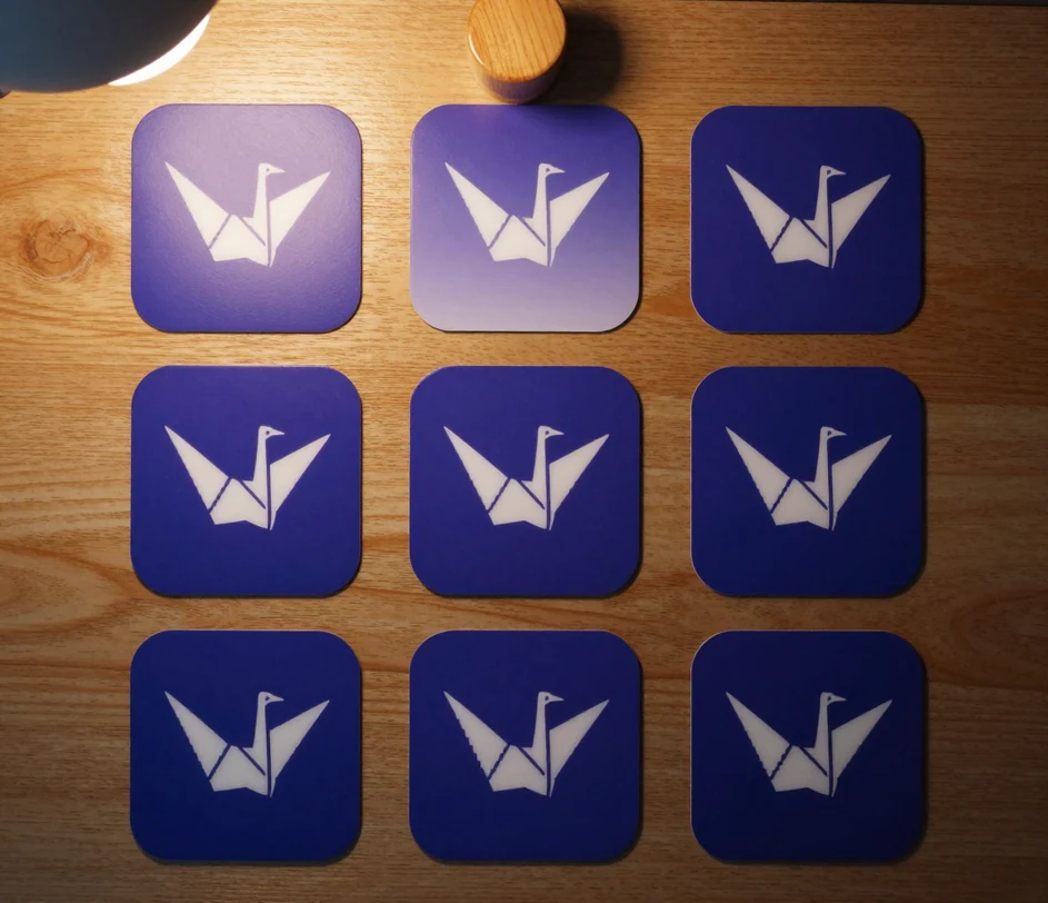 A hand selecting one of six icon style preset chips on a screen before generating