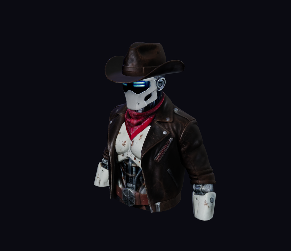 Interactive 3D model at Pro tier — drag to rotate. Shows sharper geometry with independent PBR texture maps, suitable for e-commerce and game assets