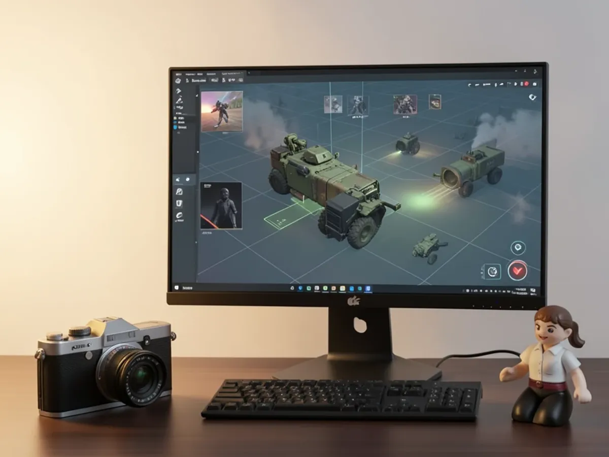 Criação de assets de jogos com conversão de IA imagem para modelo 3D