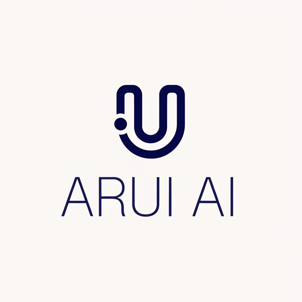 A Standard-tier brand identity mockup with a soft-edged business card bearing an abstract geometric logo emblem beside a matching social avatar pin, conveying fast iteration and entry-level accessibility