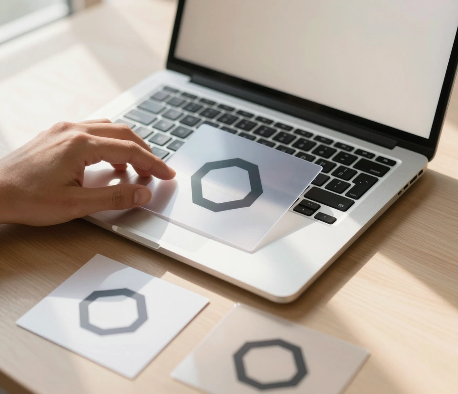 An uploaded logo file being prepared for animation, with shapes and brand colors detected on a clean workspace