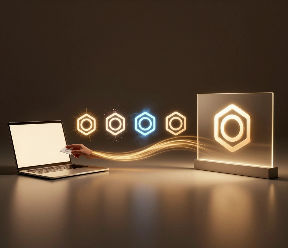 A three-stage visual of the logo video workflow — an uploaded flat logo file, an animation style being selected, and the finished animated logo video clip ready to download