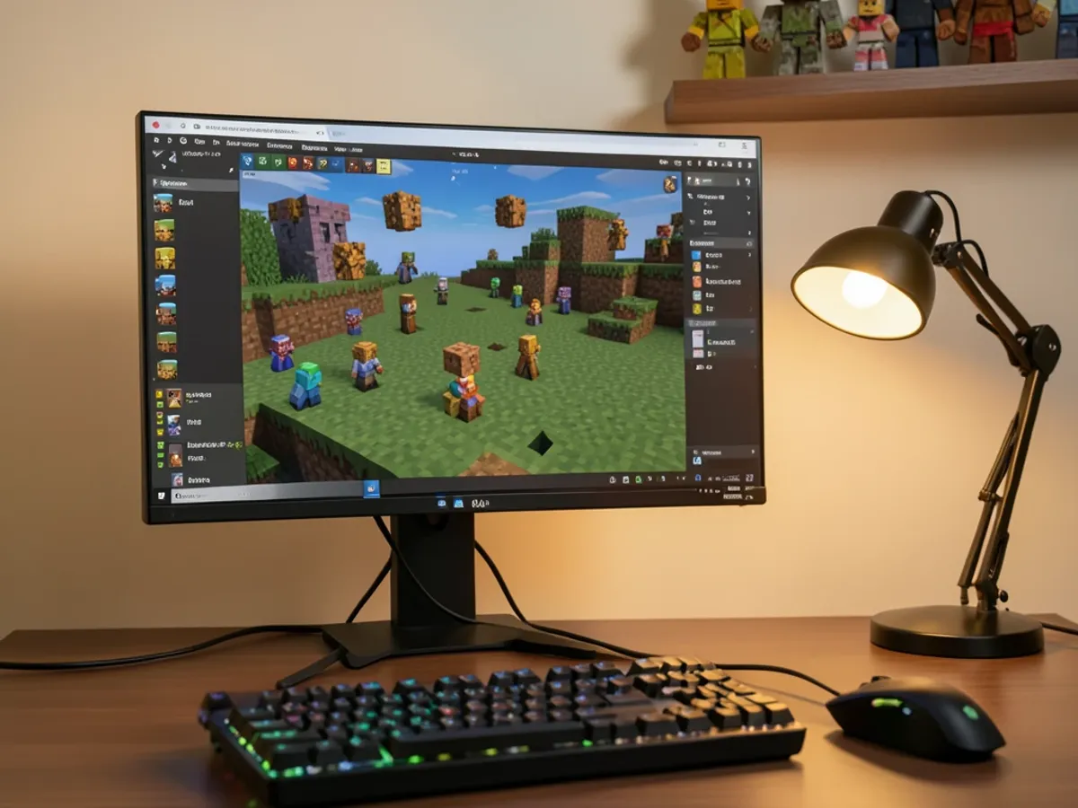 Minecraft server admin avatar with blocky voxel style