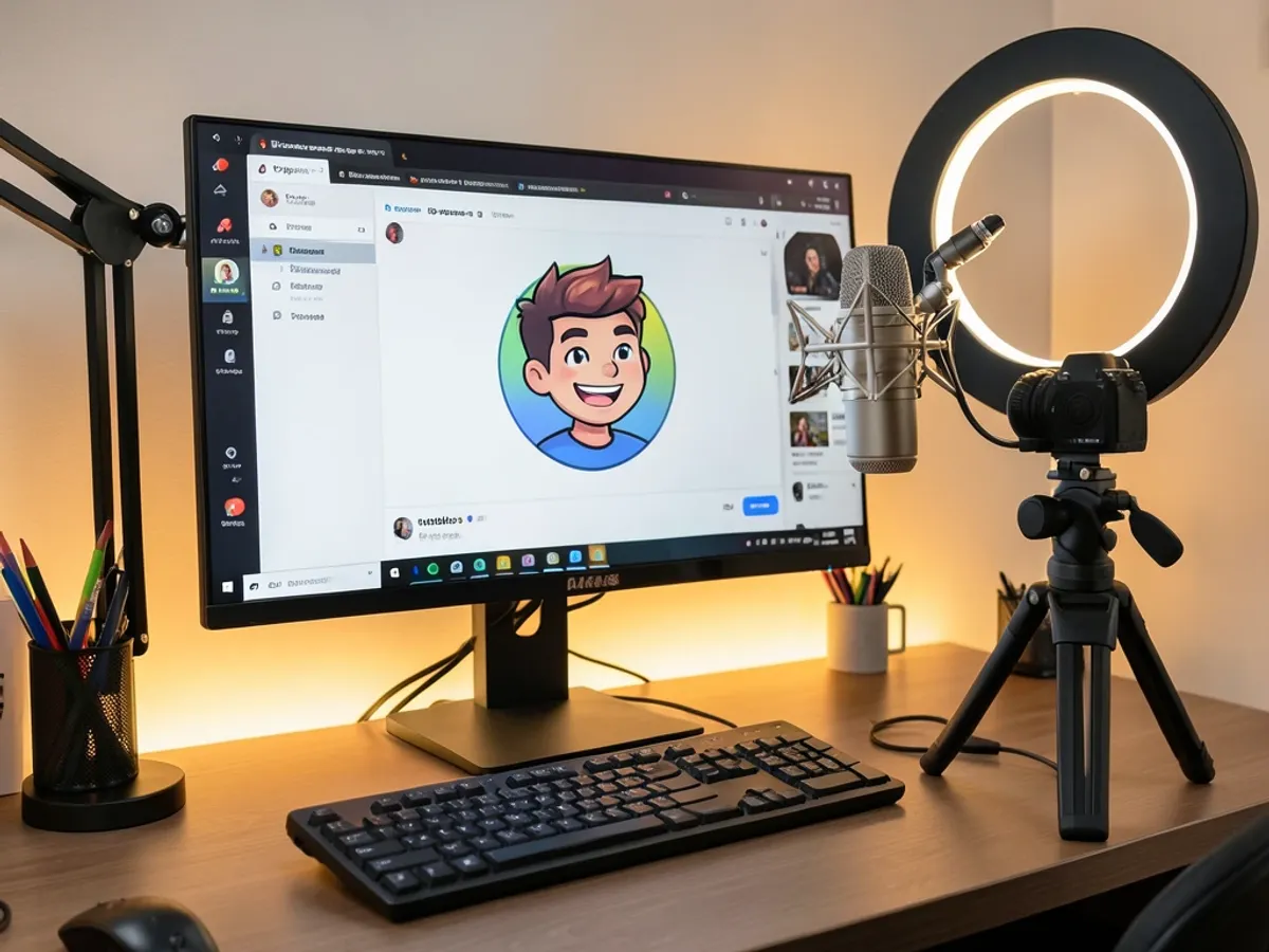 Profilna slika ustvarjalca vsebin za YouTube in TikTok