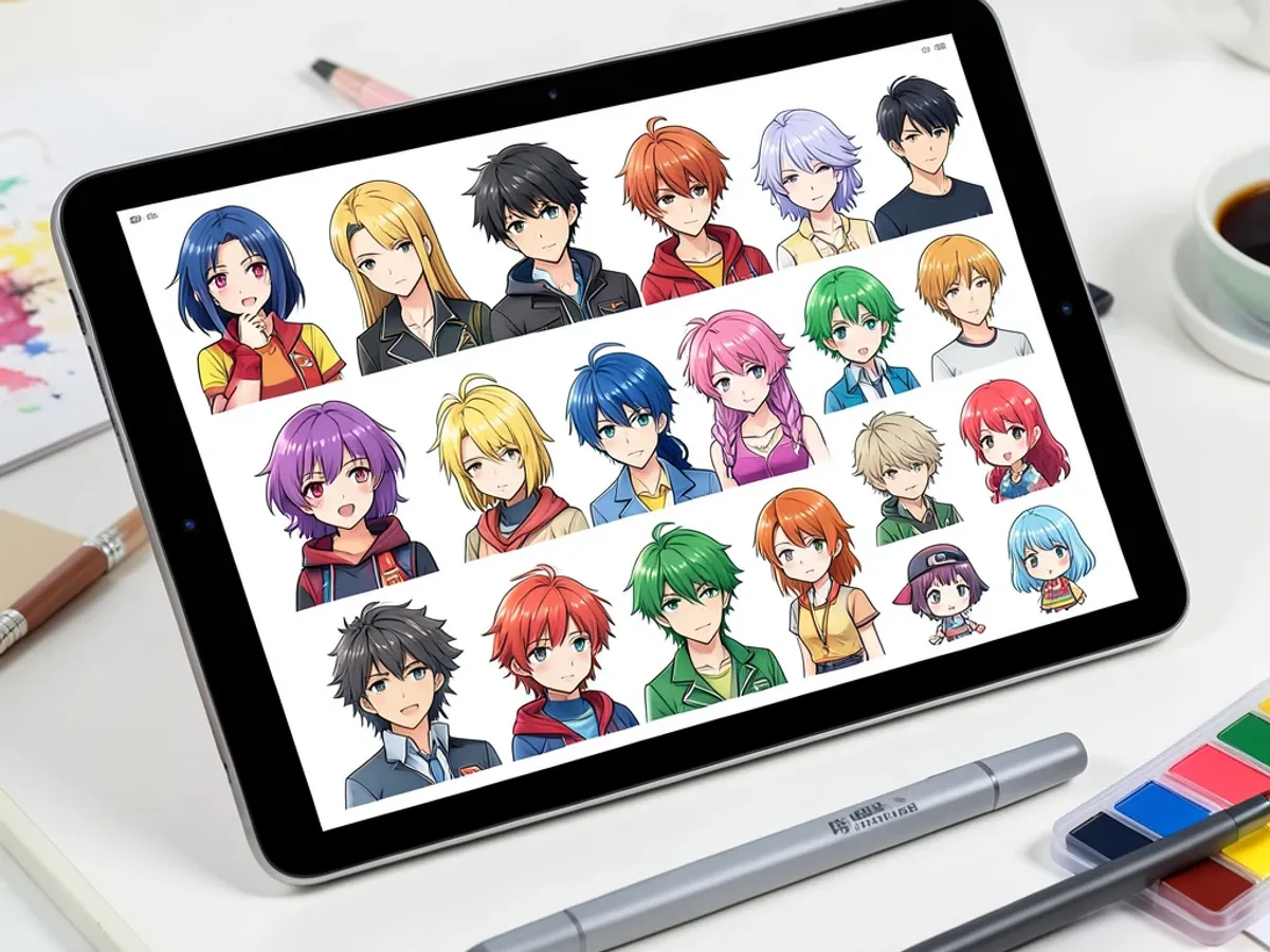Detailed anime character design created from a text prompt