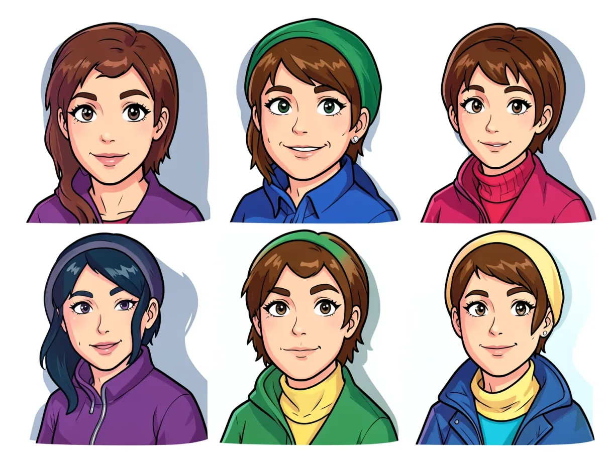 Cartoon-style illustration generated from an uploaded photograph by AI