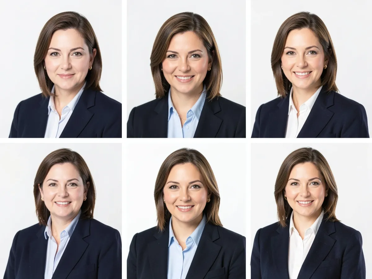 AI-generated profile pictures in various professional and creative styles