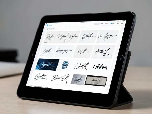 Electronic signature generator producing a clean digital signature block ready to insert into PDF documents and online forms