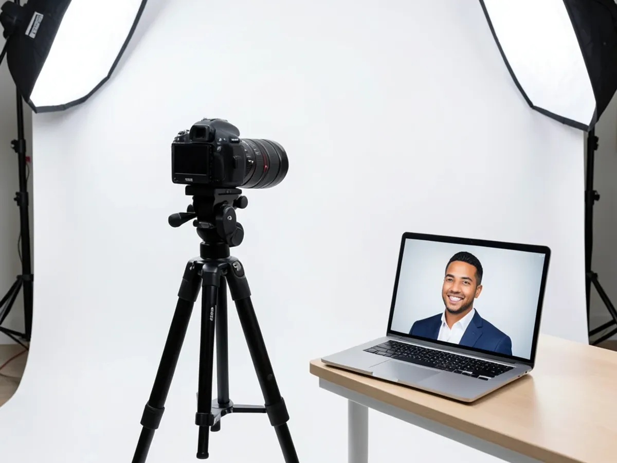 Professional AI-generated headshot portraits with studio lighting and clean backgrounds suitable for LinkedIn profiles