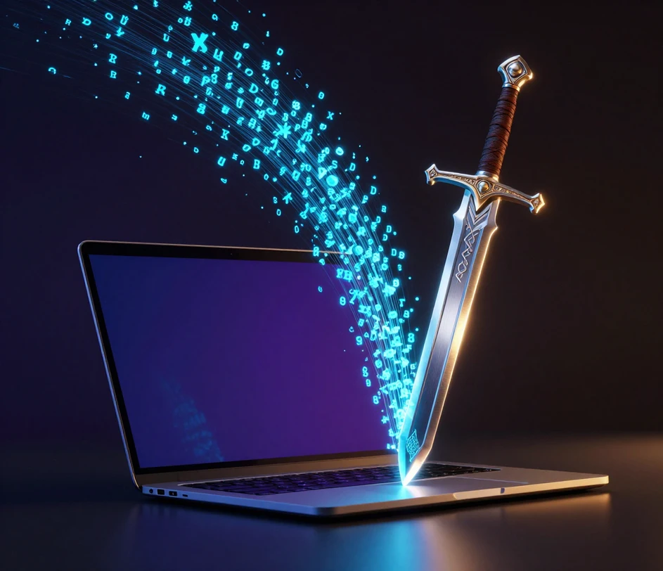 Písaný textový prompt sa mení na plne textúrovaný 3D model, čo znázorňuje proces AI generovania od zadania textu až po rotovateľnú 3D sieť s povrchovými materiálmi