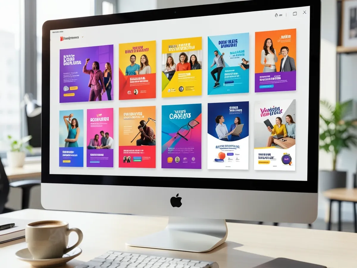 AI-generated marketing banner showing a diverse team collaboration scene for a campaign ad