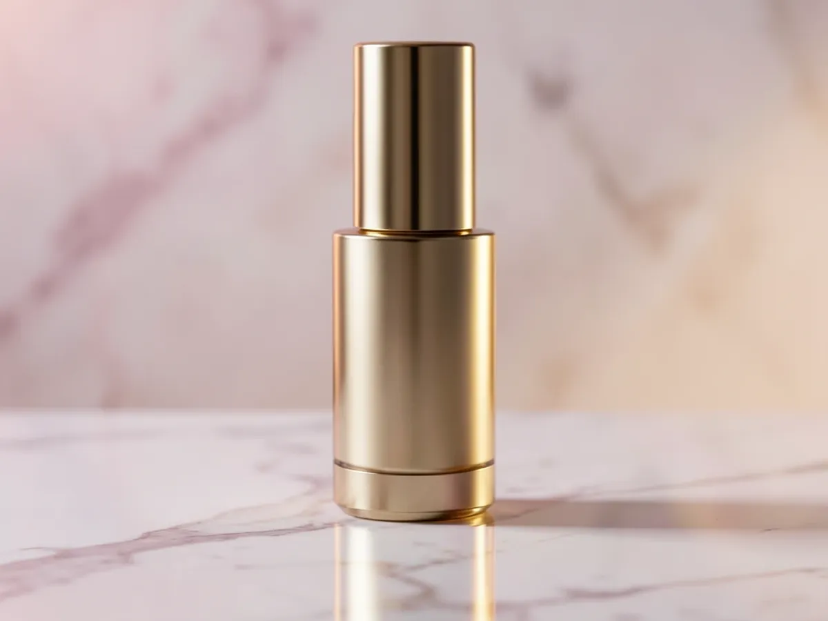 AI-generated product mockup of a skincare bottle on a clean white background for e-commerce listing